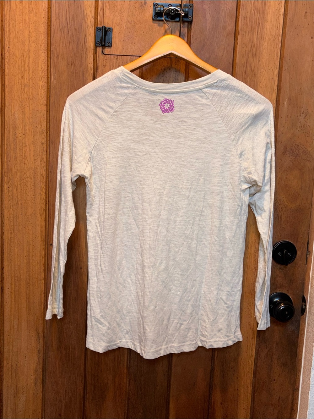 Natural Life Women’s Cream Floral Crewneck Long-Sleeve Top - Picture 3 of 3
